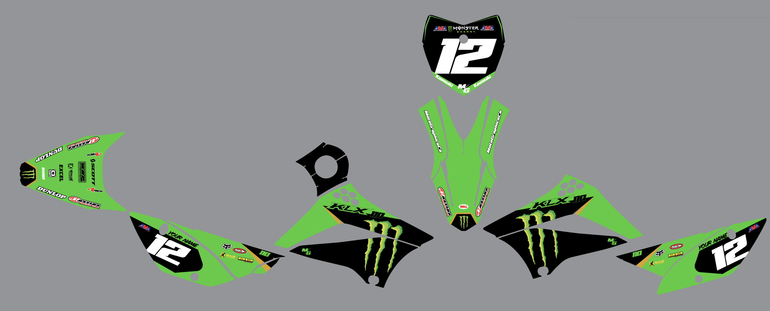 Kawasaki KLX110 Monster Energy Edition – MotoGraphicsCo