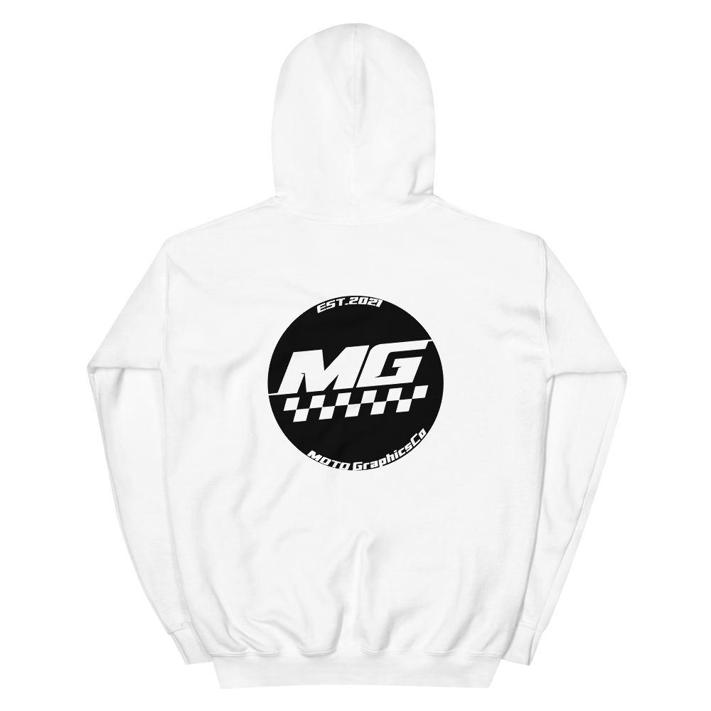 MotoGraphicsCo Blk/White Hoodie